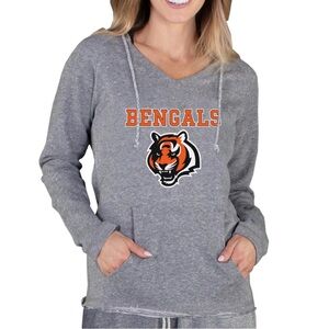 Concept Sports Bengals V Neck Hoodie Size Small